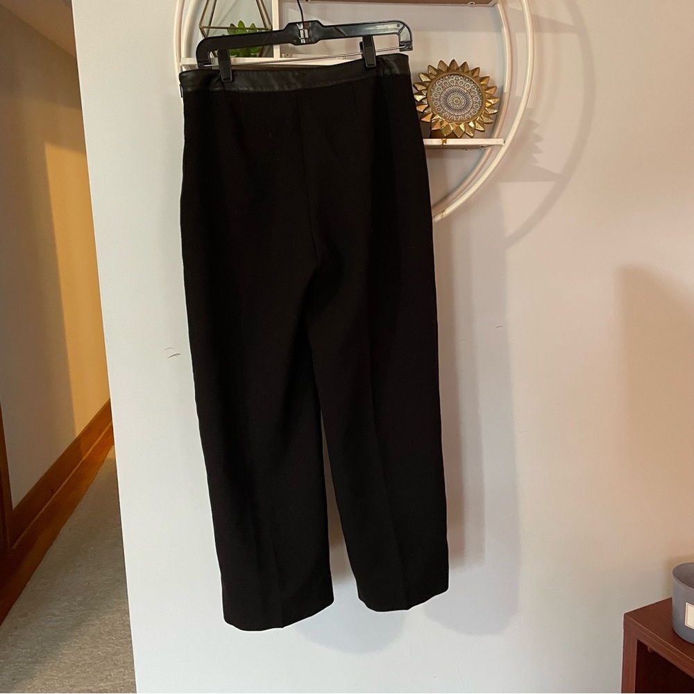 Armani Exchange A/X Women's 8 Black Wool Wide Leg Pants
